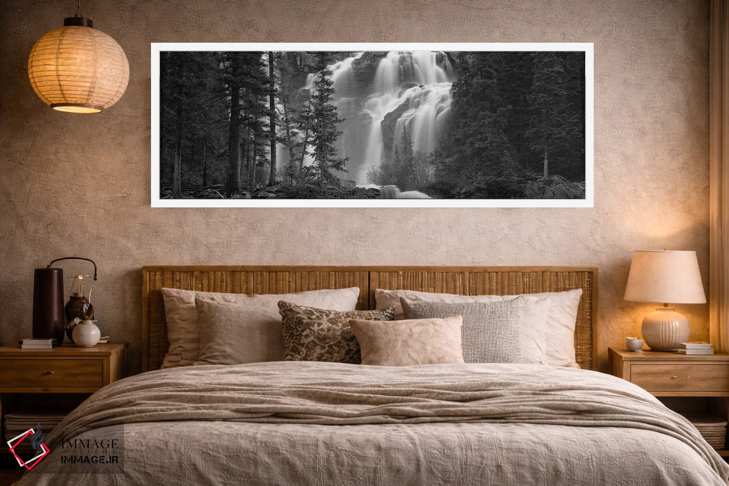 تابلو دکوراتیو Banff, Alberta, Canada" - "آبشار در یک جنگل، بنف، آلبرت… اثر پانورامیک ایمجز - D4W