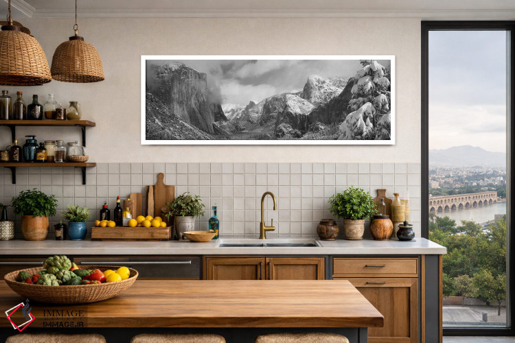 تابلو دکوراتیو Tunnel View, El Capitan, Half Dome, Bridal Veil, Yosemi… اثر پانورامیک ایمجز - D3W