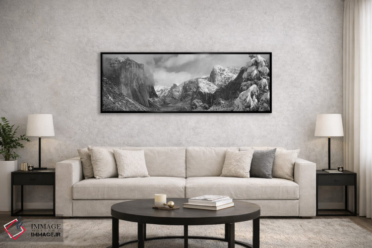 تابلو دکوراتیو Tunnel View, El Capitan, Half Dome, Bridal Veil, Yosemi… اثر پانورامیک ایمجز - D6B