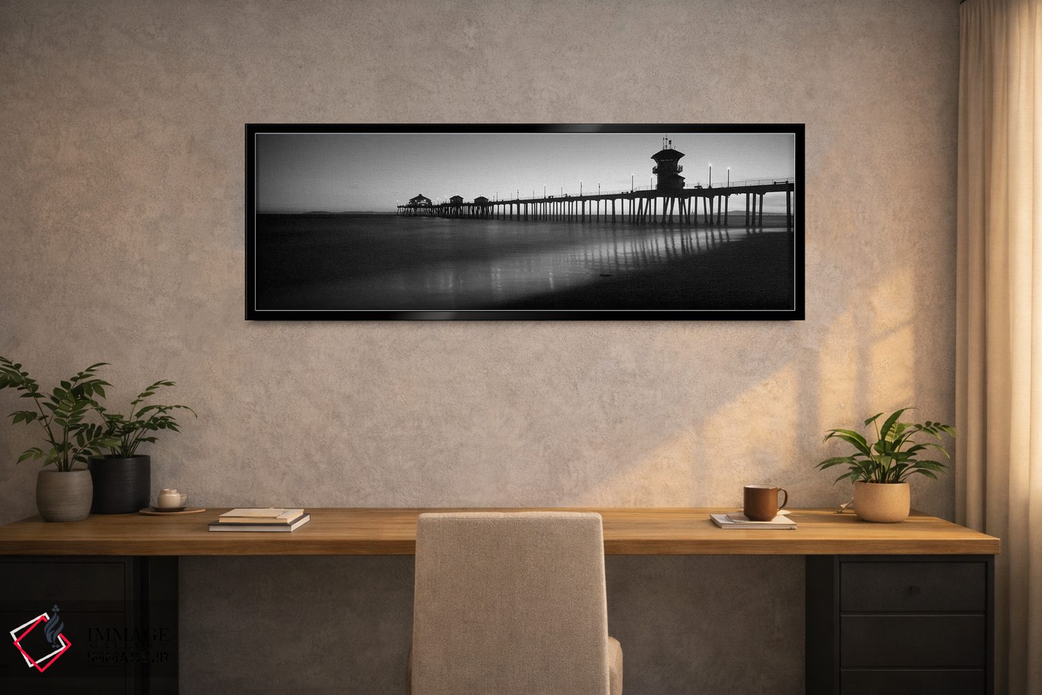 تابلو دکوراتیو Huntington Beach Pier, Huntington Beach, Orange County… اثر پانورامیک ایمجز - D2B