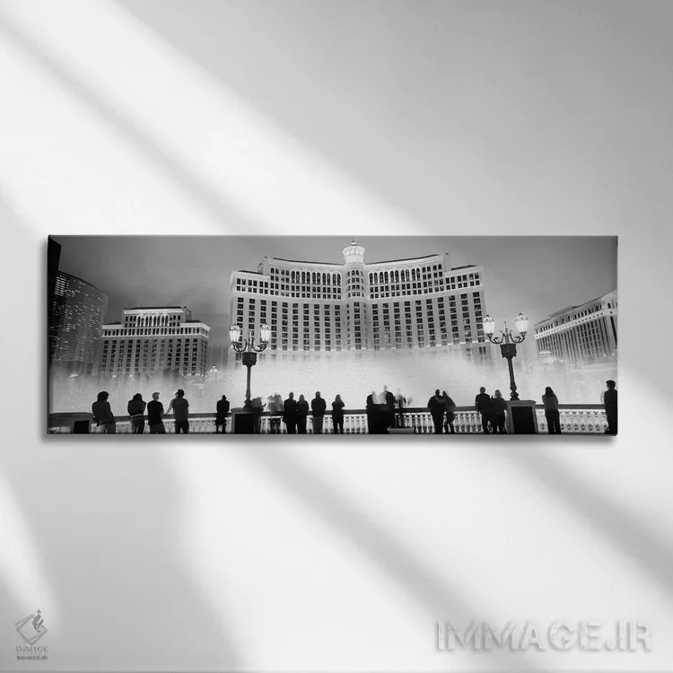 تابلو دکوراتیو Bellagio Resort And Casino, The Strip, Las Vegas, Nevad… اثر پانورامیک ایمجز - نمای روبهرو روی دیوار