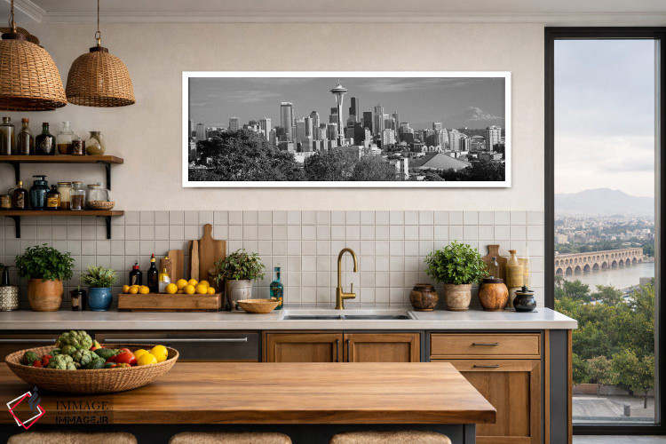 تابلو دکوراتیو Space Needle, Seattle, King County, Washington State, U… اثر پانورامیک ایمجز - D2W