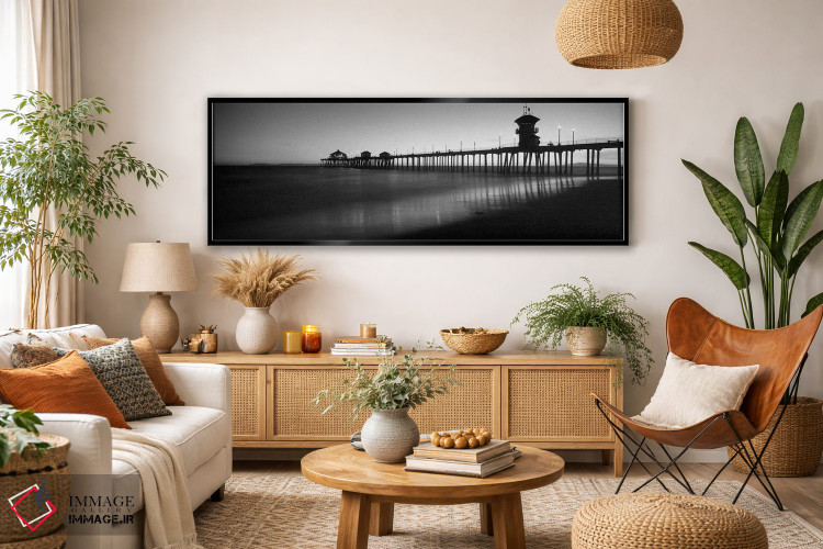 تابلو دکوراتیو Huntington Beach Pier, Huntington Beach, Orange County… اثر پانورامیک ایمجز - D5B