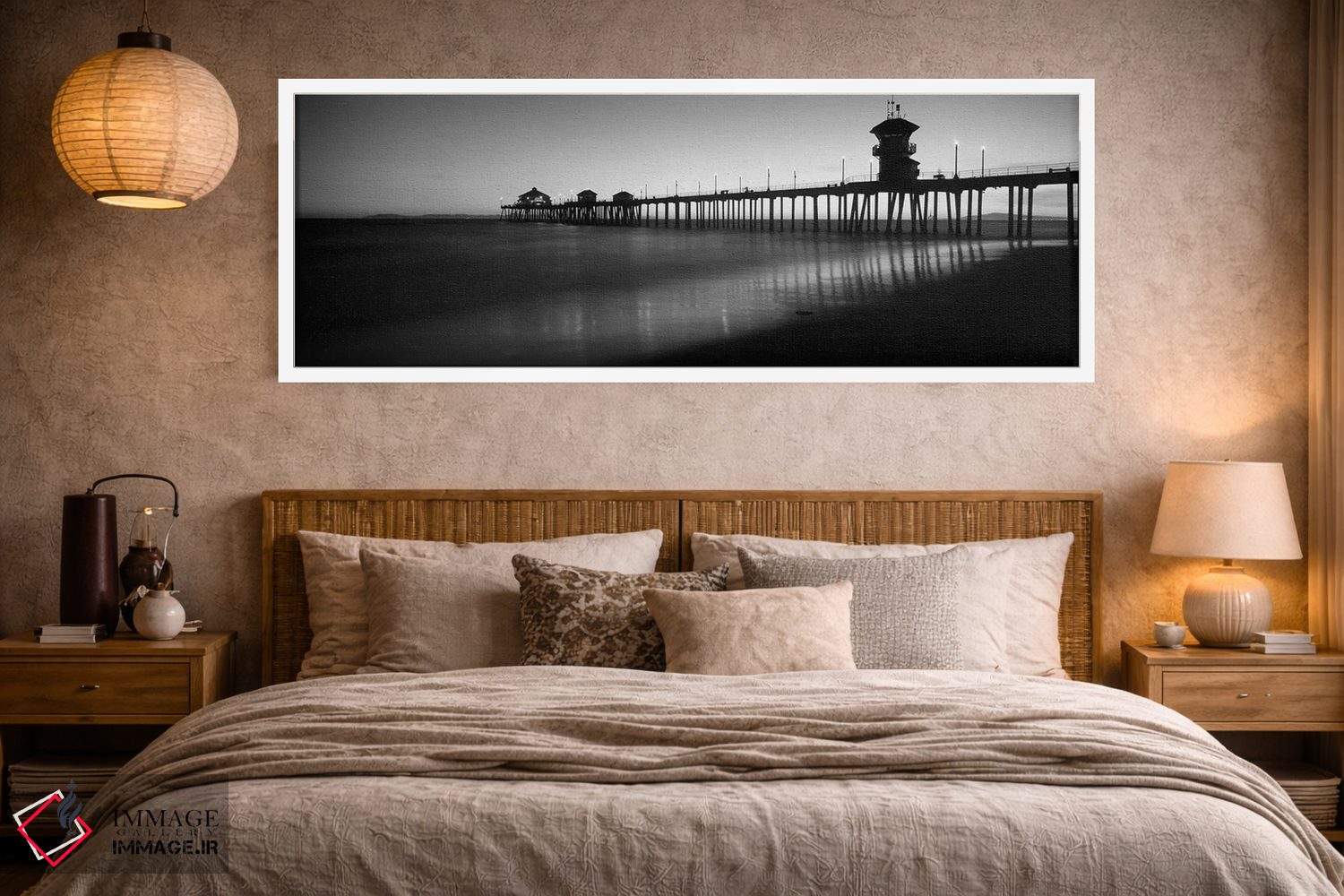 تابلو دکوراتیو Huntington Beach Pier, Huntington Beach, Orange County… اثر پانورامیک ایمجز - D4W