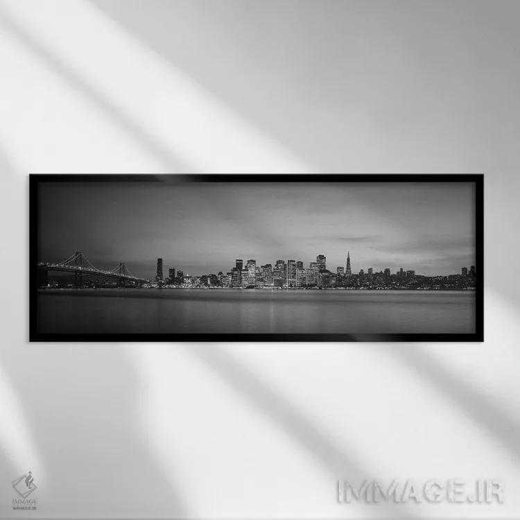 تابلو دکوراتیو Bay Bridge, San Francisco Bay, San Francisco, Californi… اثر پانورامیک ایمجز - نمای قابدار مشکی