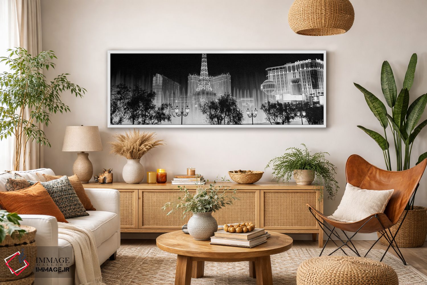 تابلو دکوراتیو The Strip, Las Vegas, Nevada, USA" - "هتل ها در یک شهر… اثر پانورامیک ایمجز - D2W