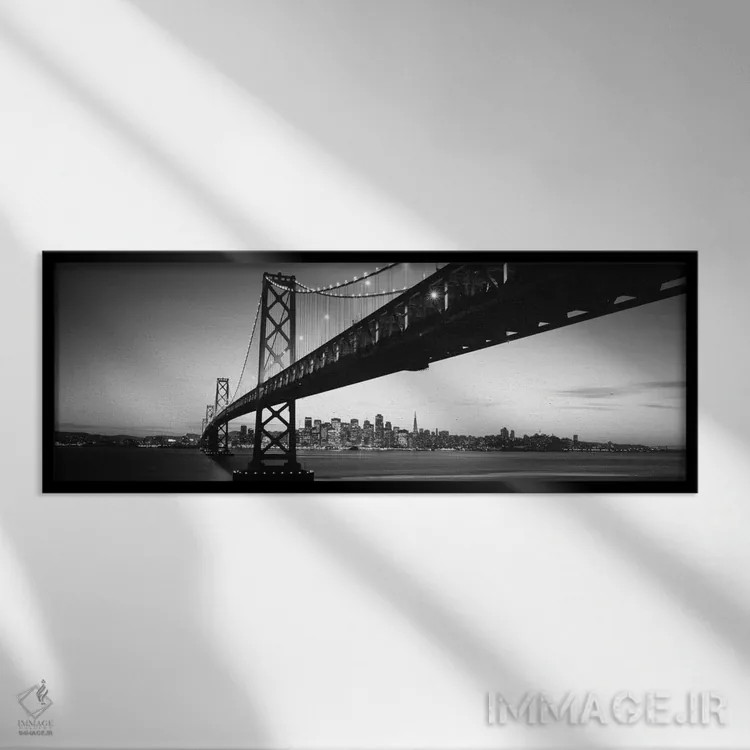 تابلو دکوراتیو Bay Bridge, San Francisco Bay, San Francisco, Californi… اثر پانورامیک ایمجز - نمای قابدار مشکی