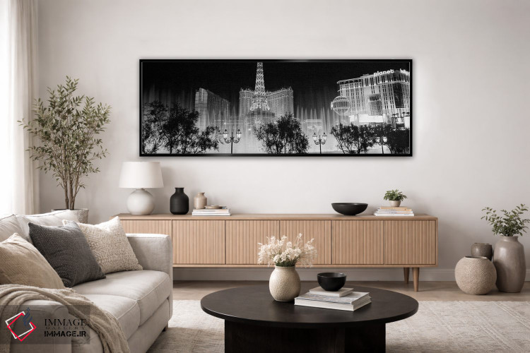 تابلو دکوراتیو The Strip, Las Vegas, Nevada, USA" - "هتل ها در یک شهر… اثر پانورامیک ایمجز - D4B