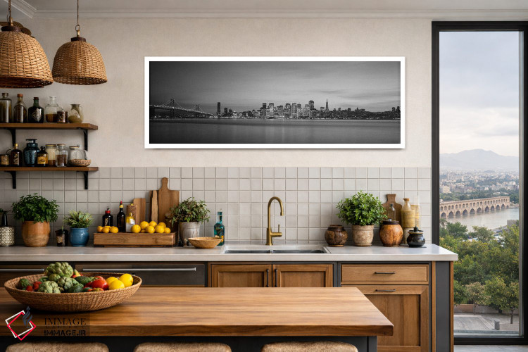 تابلو دکوراتیو Bay Bridge, San Francisco Bay, San Francisco, Californi… اثر پانورامیک ایمجز - D3W