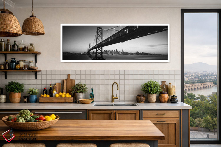 تابلو دکوراتیو Bay Bridge, San Francisco Bay, San Francisco, Californi… اثر پانورامیک ایمجز - D3W