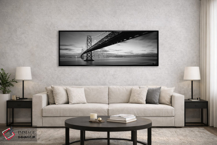 تابلو دکوراتیو Bay Bridge, San Francisco, California, USA" - "شفق، پل… اثر پانورامیک ایمجز - D6B