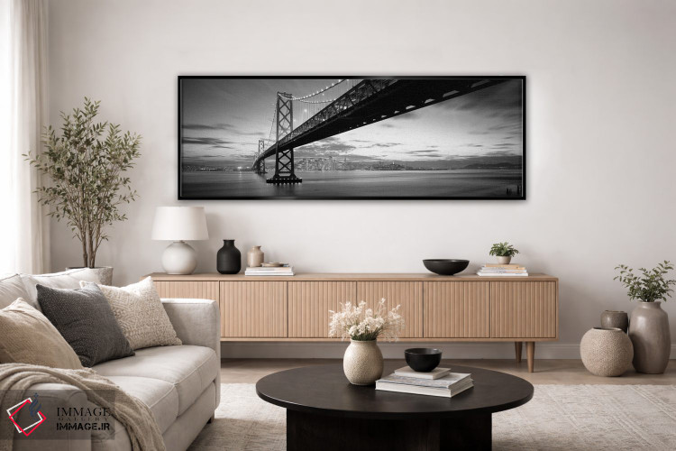 تابلو دکوراتیو Bay Bridge, San Francisco, California, USA" - "شفق، پل… اثر پانورامیک ایمجز - D4B