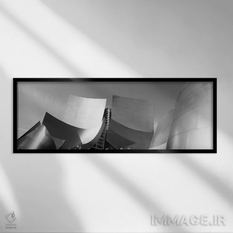 تابلو دکوراتیو تالار کنسرت والت دیزنی، لس آنجلس، کالیفرنیا، ایالات متح… اثر پانورامیک ایمجز - نمای قابدار مشکی
