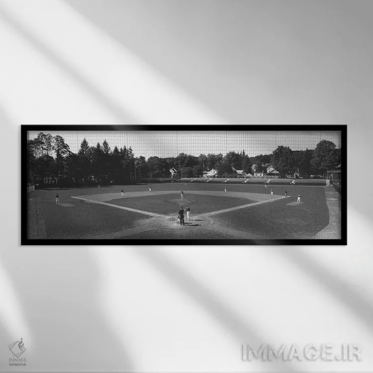 تابلو دکوراتیو میدان داوبل دی، کوپرستاون، نیویورک، ایالات متحده آمریکا اثر پانورامیک ایمجز - نمای قابدار مشکی