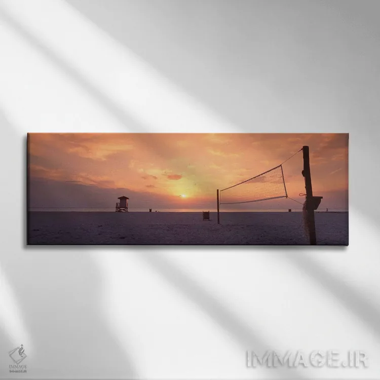 تابلو دکوراتیو غروب خورشید بر فراز ساحل، خلیج مکزیک، ساحل ونیز، ونیز… اثر پانورامیک ایمجز - نمای روبهرو روی دیوار