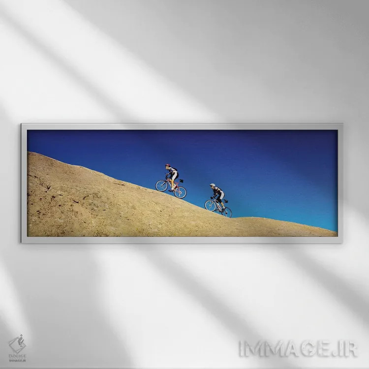 تابلو دکوراتیو مسیر دوچرخه سواری سنگ صاف، ایالات متحده آمریکا، یوتا، م… اثر پانورامیک ایمجز - نمای قابدار سفید