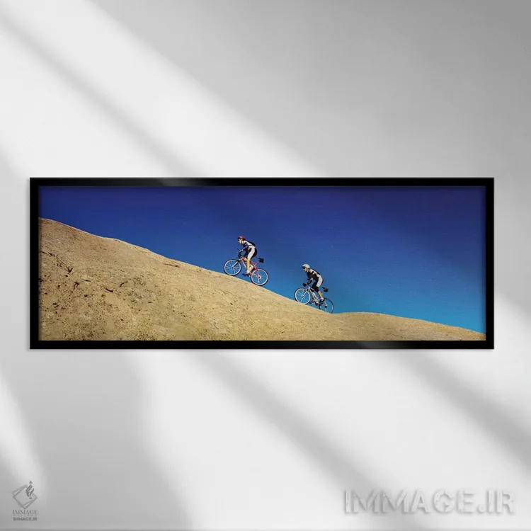 تابلو دکوراتیو مسیر دوچرخه سواری سنگ صاف، ایالات متحده آمریکا، یوتا، م… اثر پانورامیک ایمجز - نمای قابدار مشکی