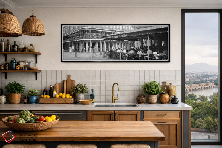 تابلو دکوراتیو کافه دو موند، محله فرانسه، نیو اورلئان، لوئیزیانا، ایال… اثر پانورامیک ایمجز - D5B