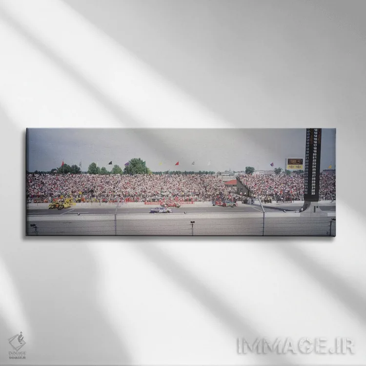 تابلو دکوراتیو جاده پیت، پیست اتومبیل رانی اینباوراپولیس موتور اسپیدوی… اثر پانورامیک ایمجز - نمای روبهرو روی دیوار