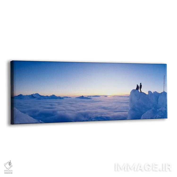 تابلو دکوراتیو کوهنوردانی که به چشم انداز ابرها در کوه ویستلر، بریتیش… اثر پانورامیک ایمجز - نمای پرسپکتیو محصول