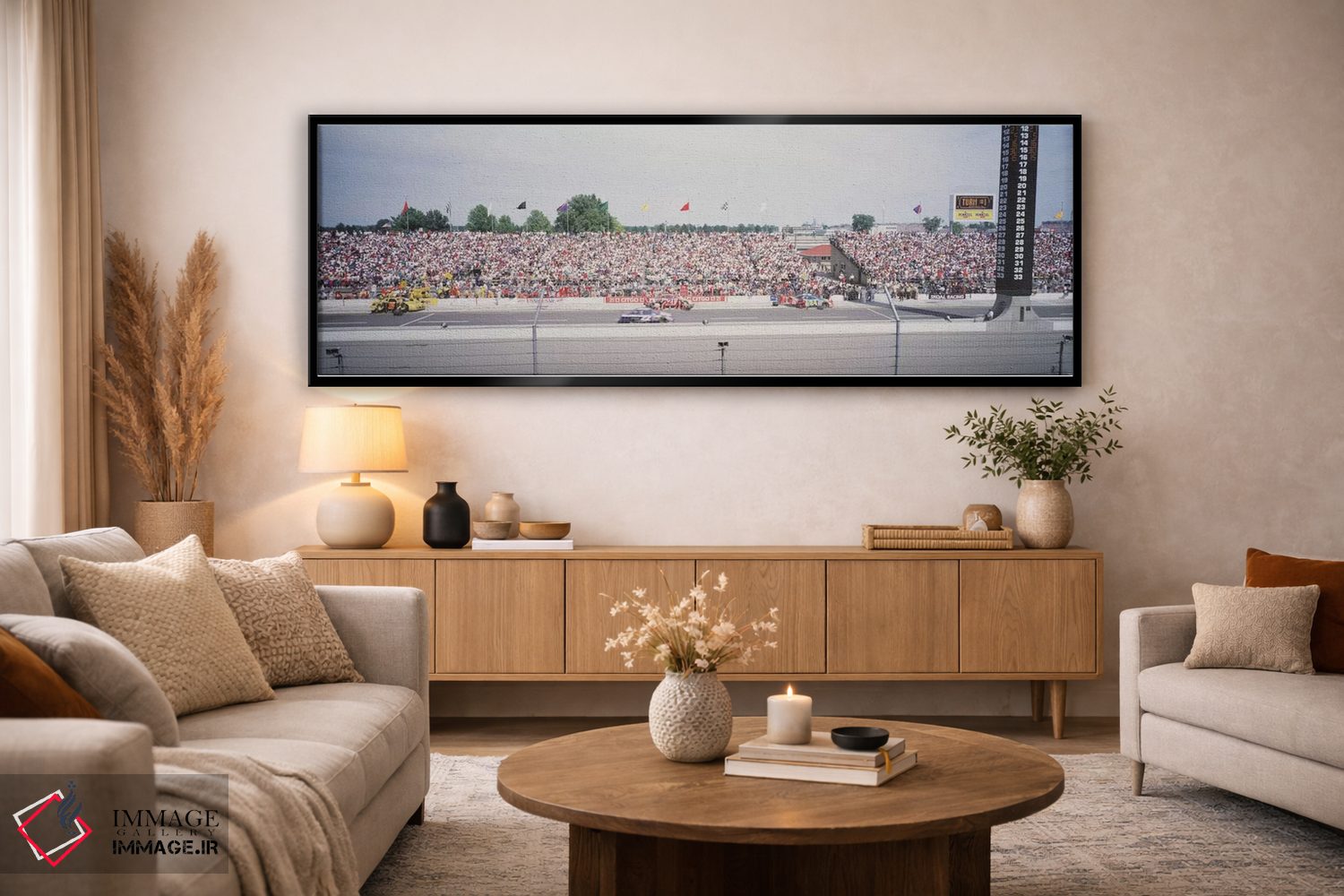 تابلو دکوراتیو جاده پیت، پیست اتومبیل رانی اینباوراپولیس موتور اسپیدوی… اثر پانورامیک ایمجز - D5B