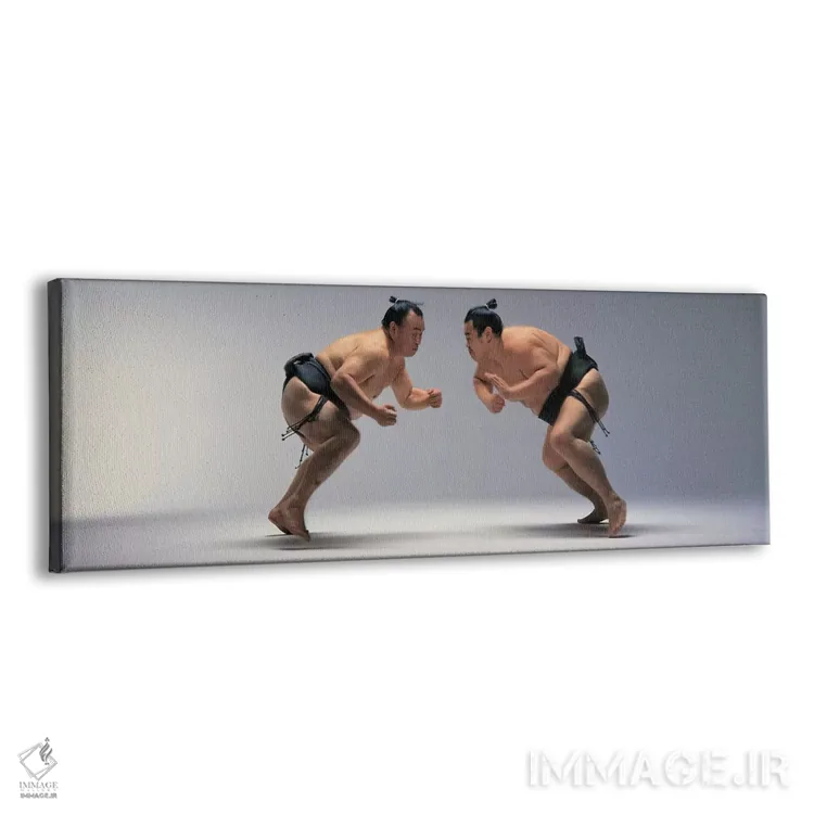 تابلو دکوراتیو کشتی گیران سامورایی، ژاپن اثر پانورامیک ایمجز - نمای پرسپکتیو محصول