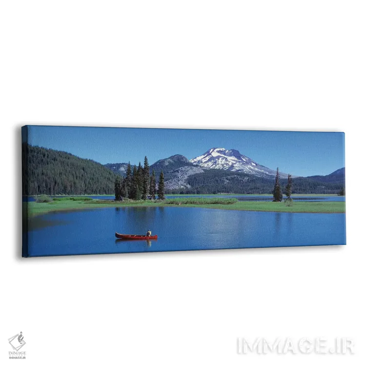 تابلو دکوراتیو قایق کانوی قرمز، دریاچه اسپارکس، ایالت اورگان، ایالات م… اثر پانورامیک ایمجز - نمای پرسپکتیو محصول