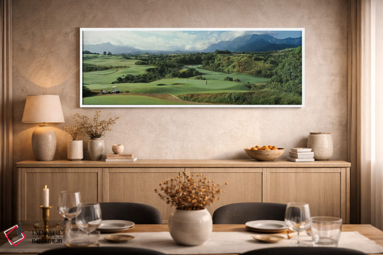 تابلو دکوراتیو نمای زاویه بلند از زمین گلف، زمین گلف پرنسویل، پرنسویل… اثر پانورامیک ایمجز - D1W