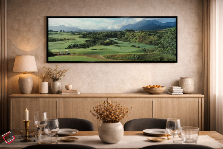 تابلو دکوراتیو نمای زاویه بلند از زمین گلف، زمین گلف پرنسویل، پرنسویل… اثر پانورامیک ایمجز - D2B