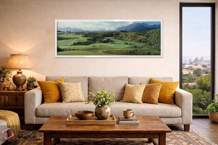 تابلو دکوراتیو نمای زاویه بلند از زمین گلف، زمین گلف پرنسویل، پرنسویل… اثر پانورامیک ایمجز - D4W