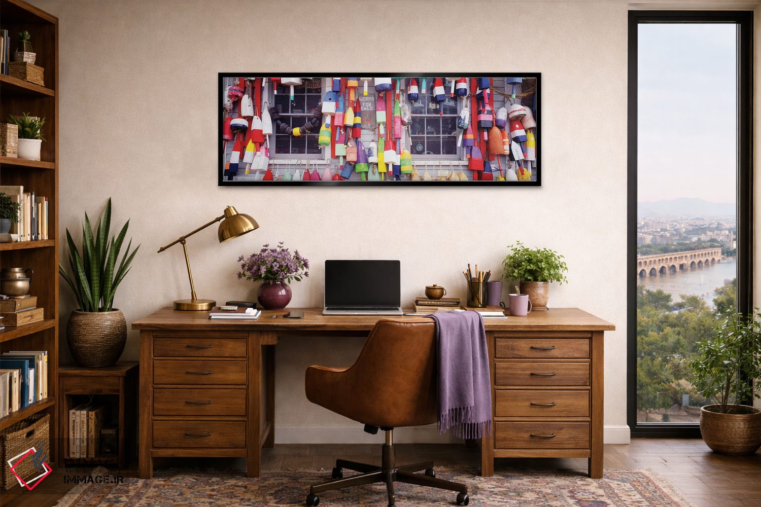 تابلو دکوراتیو ویترین فروشگاه، نیوکاسل، مین، ایالات متحده آمریکا اثر پانورامیک ایمجز - D3B