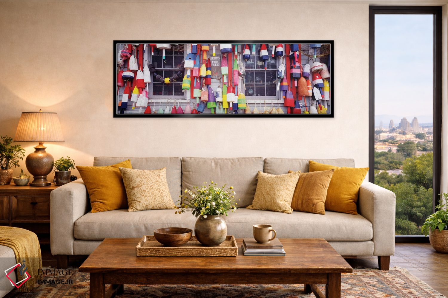 تابلو دکوراتیو ویترین فروشگاه، نیوکاسل، مین، ایالات متحده آمریکا اثر پانورامیک ایمجز - D6B