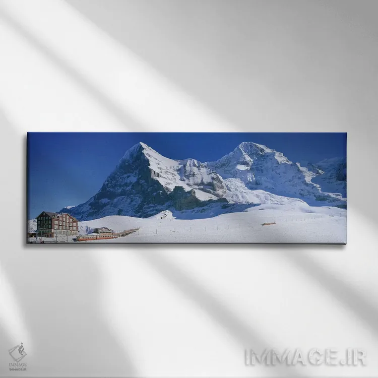 تابلو دکوراتیو ایگر، مونش و کلینه شیدگ، سوئیس اثر پانورامیک ایمجز - نمای روبهرو روی دیوار