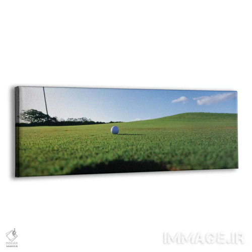 تابلو دکوراتیو توپ گلف در حال ورود به سوراخ، کاناپالی، هاوایی، ایالات… اثر پانورامیک ایمجز - نمای پرسپکتیو محصول