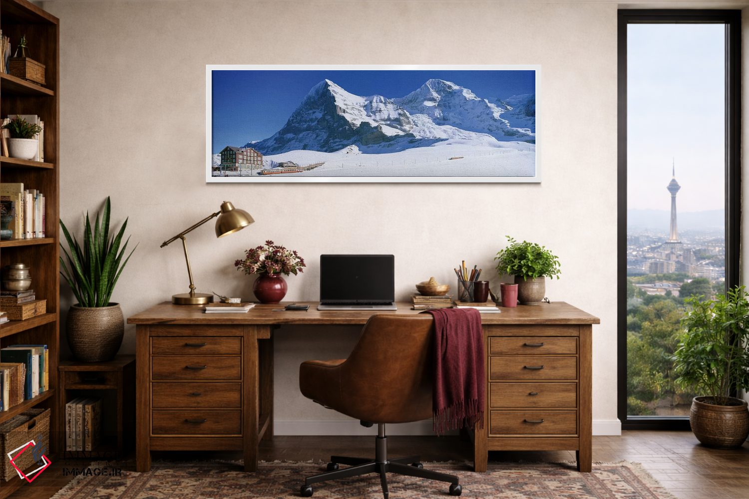 تابلو دکوراتیو ایگر، مونش و کلینه شیدگ، سوئیس اثر پانورامیک ایمجز - D1W