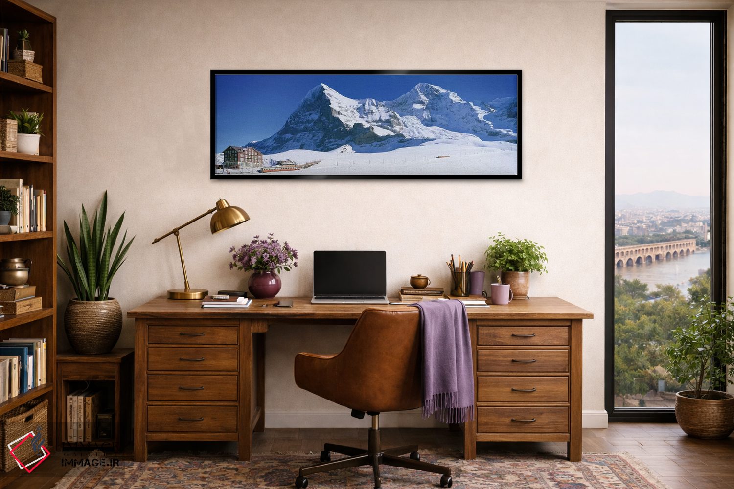 تابلو دکوراتیو ایگر، مونش و کلینه شیدگ، سوئیس اثر پانورامیک ایمجز - D3B