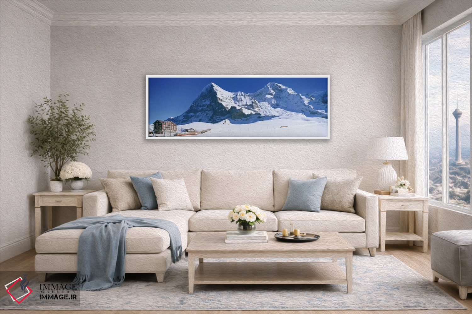 تابلو دکوراتیو ایگر، مونش و کلینه شیدگ، سوئیس اثر پانورامیک ایمجز - D5W