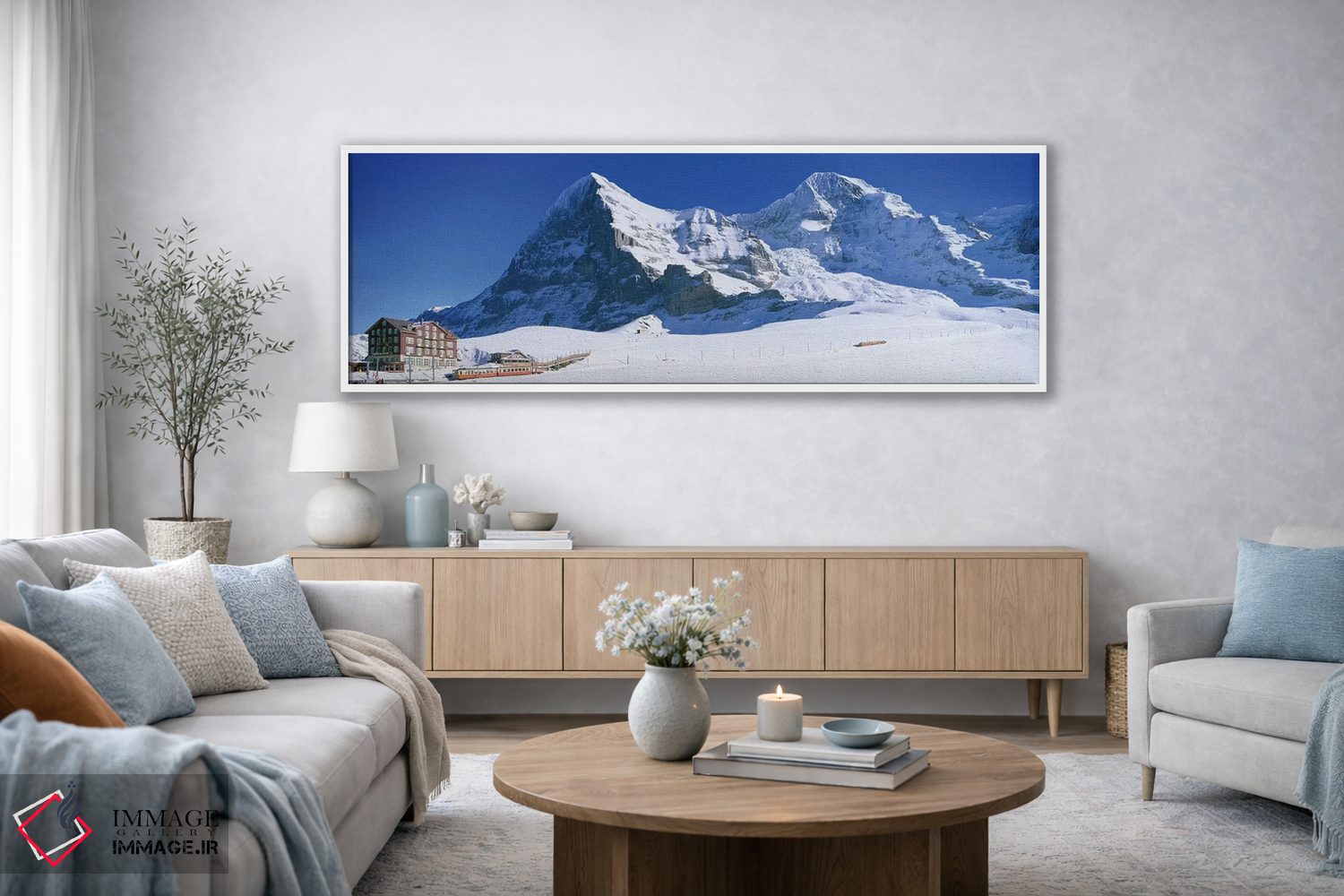 تابلو دکوراتیو ایگر، مونش و کلینه شیدگ، سوئیس اثر پانورامیک ایمجز - D4W