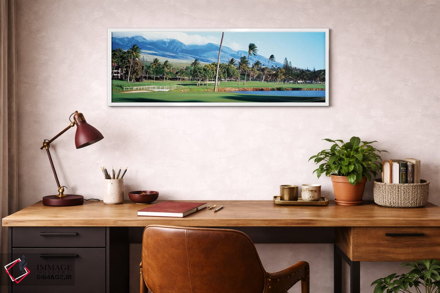 تابلو دکوراتیو زمین گلف کاناپالی، ماوی، هاوایی، ایالات متحده آمریکا اثر پانورامیک ایمجز - D4W