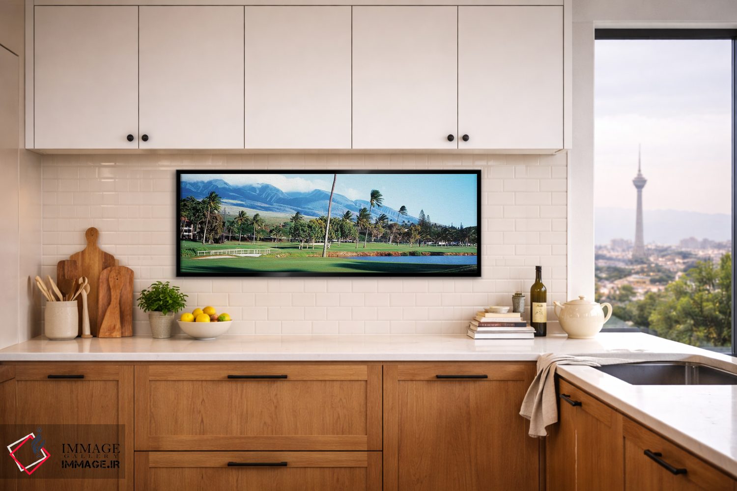 تابلو دکوراتیو زمین گلف کاناپالی، ماوی، هاوایی، ایالات متحده آمریکا اثر پانورامیک ایمجز - D5B