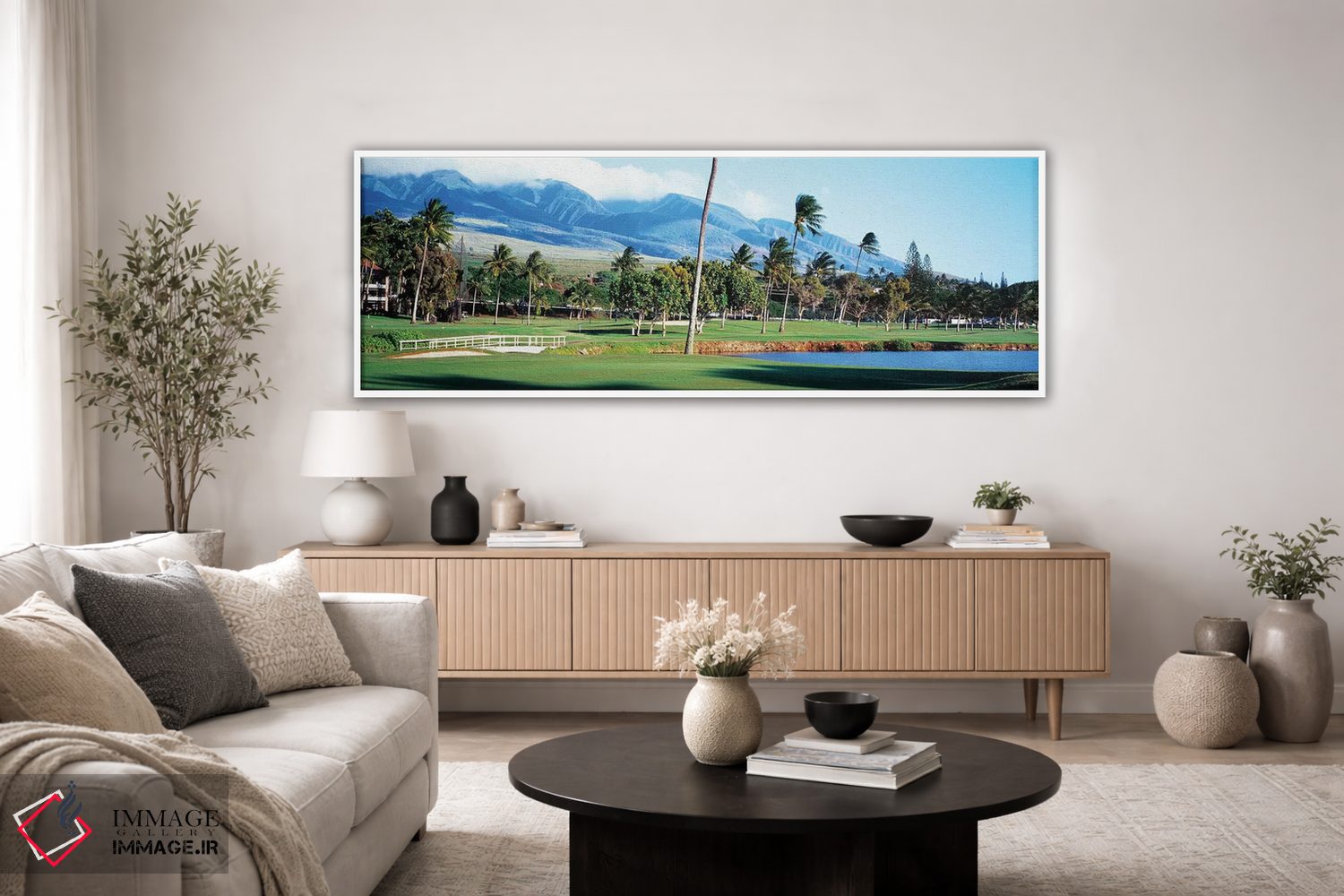 تابلو دکوراتیو زمین گلف کاناپالی، ماوی، هاوایی، ایالات متحده آمریکا اثر پانورامیک ایمجز - D3W