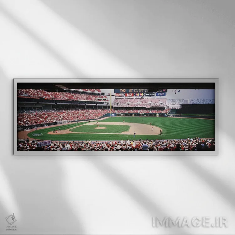 تابلو دکوراتیو خط اول پایه در استادیوم گریت امریکن بالپارک، سینسیناتی… اثر پانورامیک ایمجز - نمای قابدار سفید