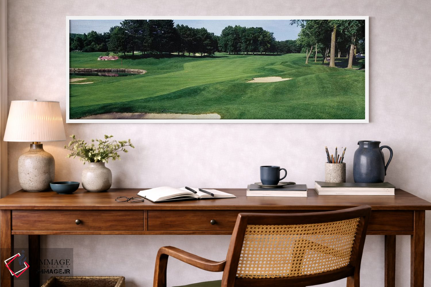تابلو دکوراتیو درختان در زمین گلف، زمین گلف ویروال، نیو آبشارهای نیگار… اثر پانورامیک ایمجز - D1W