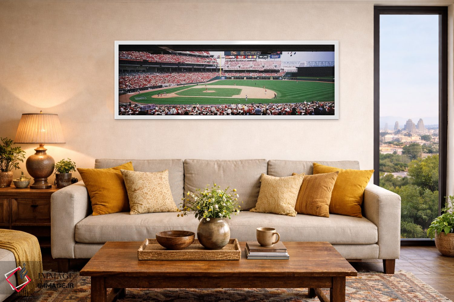 تابلو دکوراتیو خط اول پایه در استادیوم گریت امریکن بالپارک، سینسیناتی… اثر پانورامیک ایمجز - D4W