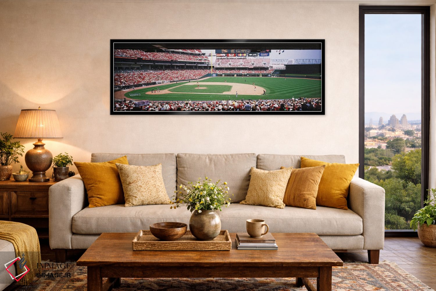 تابلو دکوراتیو خط اول پایه در استادیوم گریت امریکن بالپارک، سینسیناتی… اثر پانورامیک ایمجز - D6B