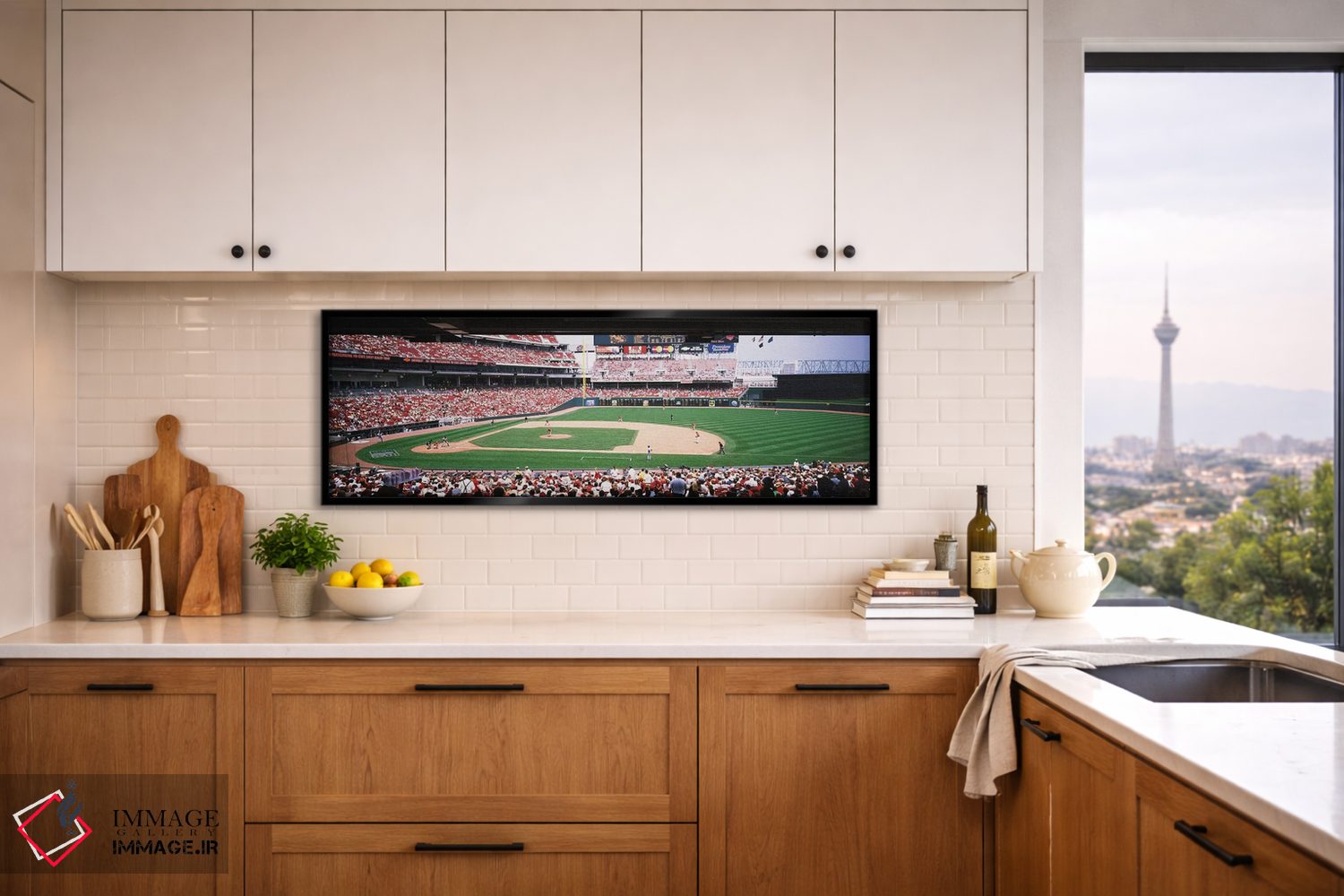 تابلو دکوراتیو خط اول پایه در استادیوم گریت امریکن بالپارک، سینسیناتی… اثر پانورامیک ایمجز - D5B