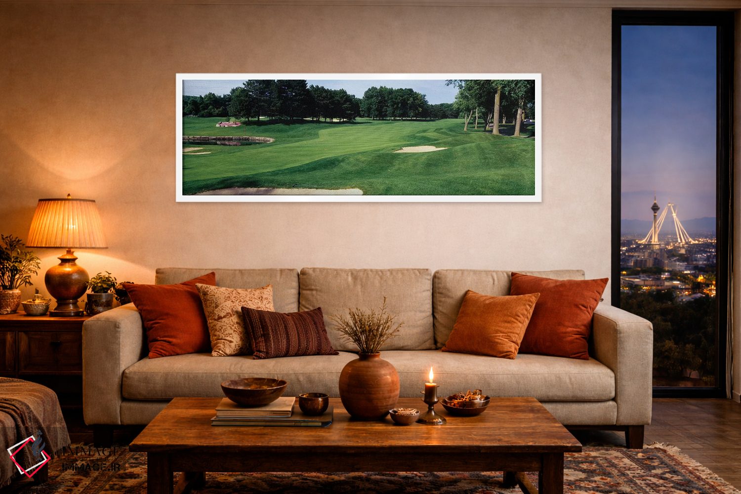 تابلو دکوراتیو درختان در زمین گلف، زمین گلف ویروال، نیو آبشارهای نیگار… اثر پانورامیک ایمجز - D4W