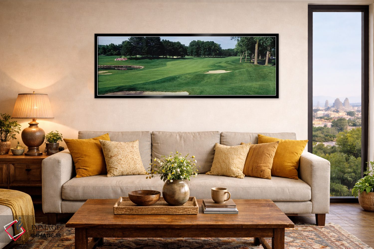 تابلو دکوراتیو درختان در زمین گلف، زمین گلف ویروال، نیو آبشارهای نیگار… اثر پانورامیک ایمجز - D6B