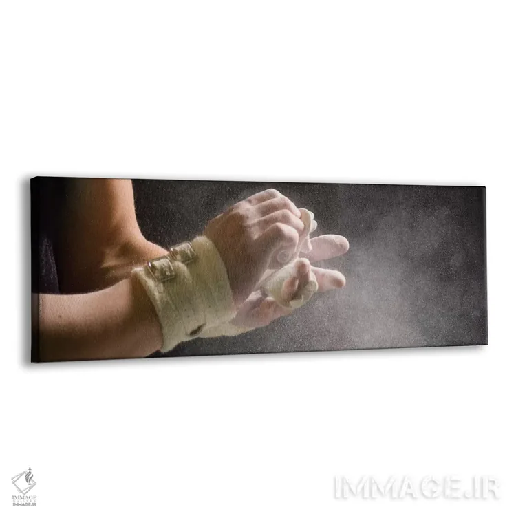 تابلو دکوراتیو ژیمناست مرد در حال گذاشتن گچ روی دست های خود ۵، جزیره ب… اثر پانورامیک ایمجز - نمای پرسپکتیو محصول