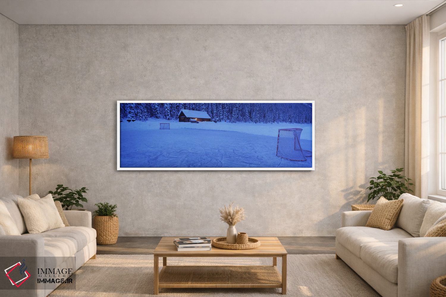 تابلو دکوراتیو rink هاکی موقت، دریاچه لوئیز، آلبرتا، کانادا اثر پانورامیک ایمجز - D2W